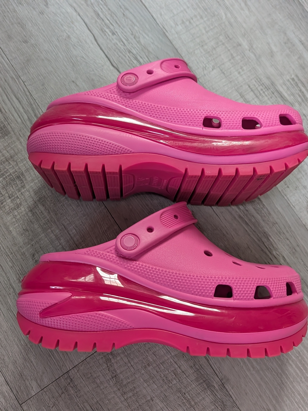 Pink Crocs Mega Crush Platforms